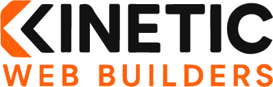 Kinetic Web Builders logo in footer section